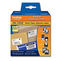 [CN-2454] ETIQUETA PRECORTADA BROTHER DK1202 BLANCA  300 ETIQUETAS 62X100 MM COMPATIBLE CON QL´S